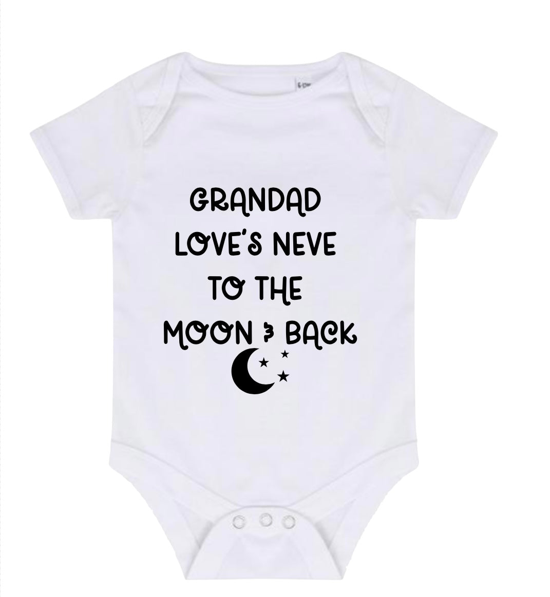 Grandad Loves You To The Moon And Back Personalised Bodysuit