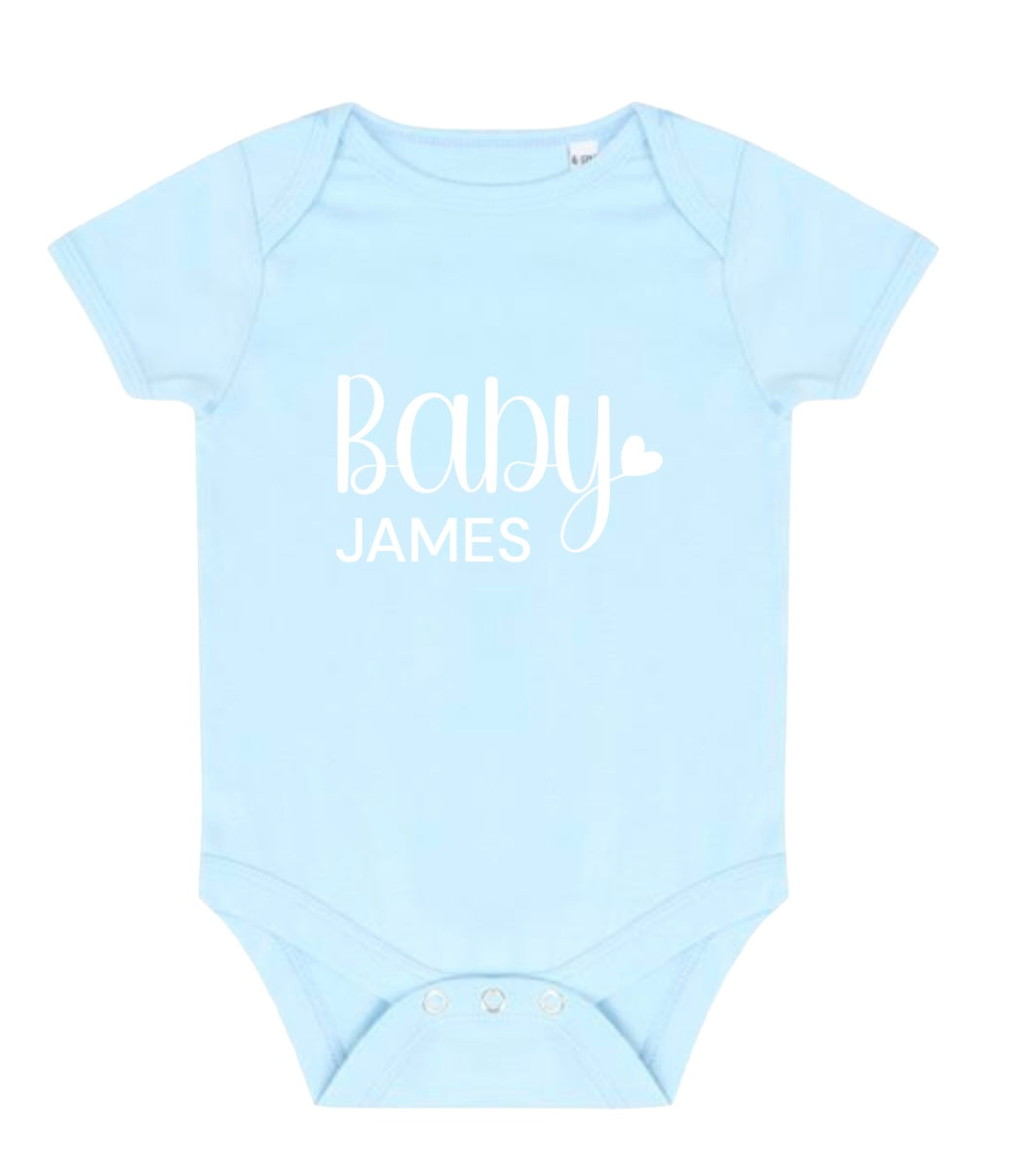 Personalised Baby Blue Bodysuit