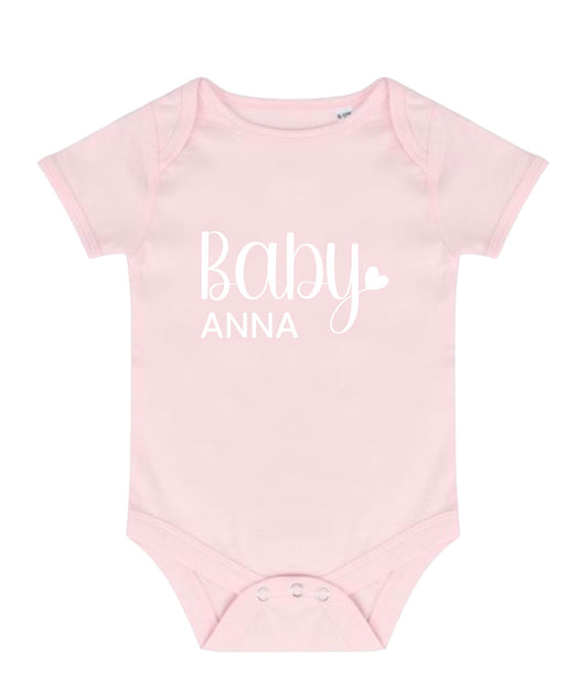 Personalised Baby Pink Bodysuit