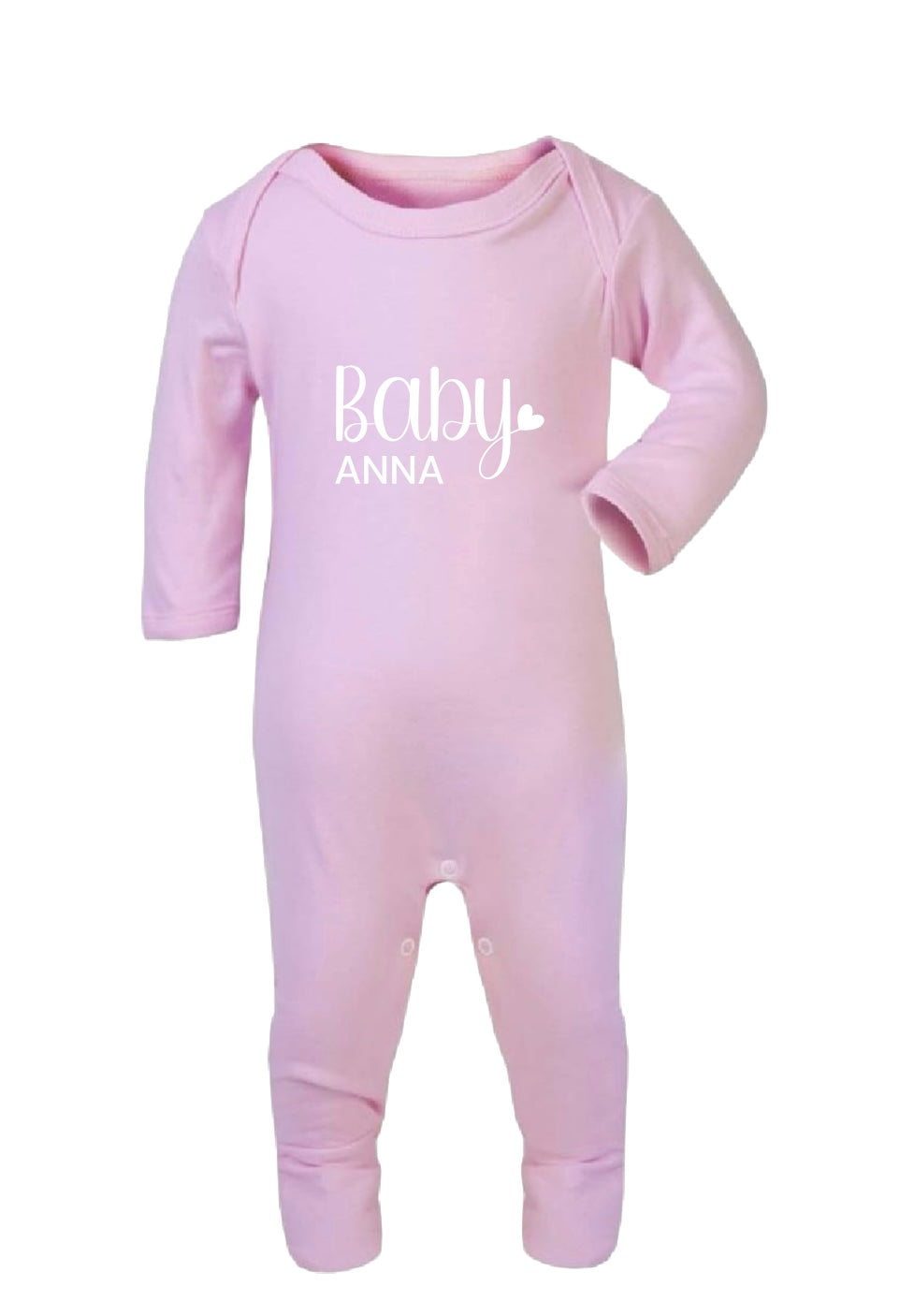 Personalised Baby Pink Sleepsuit