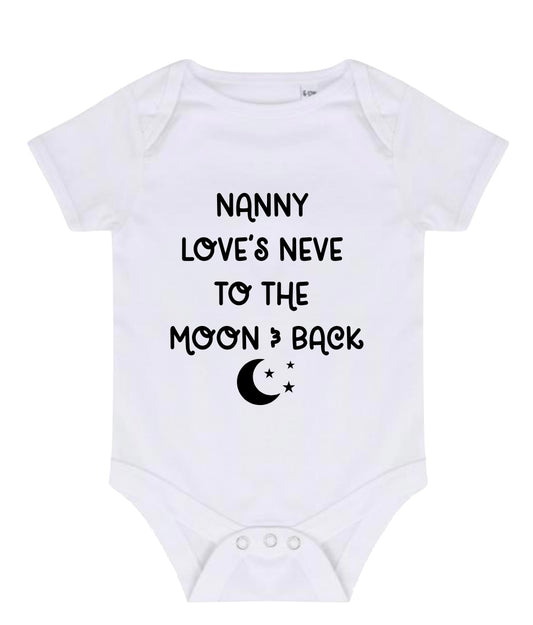 Nanny Loves You To The Moon And Back Personalised Bodysuit