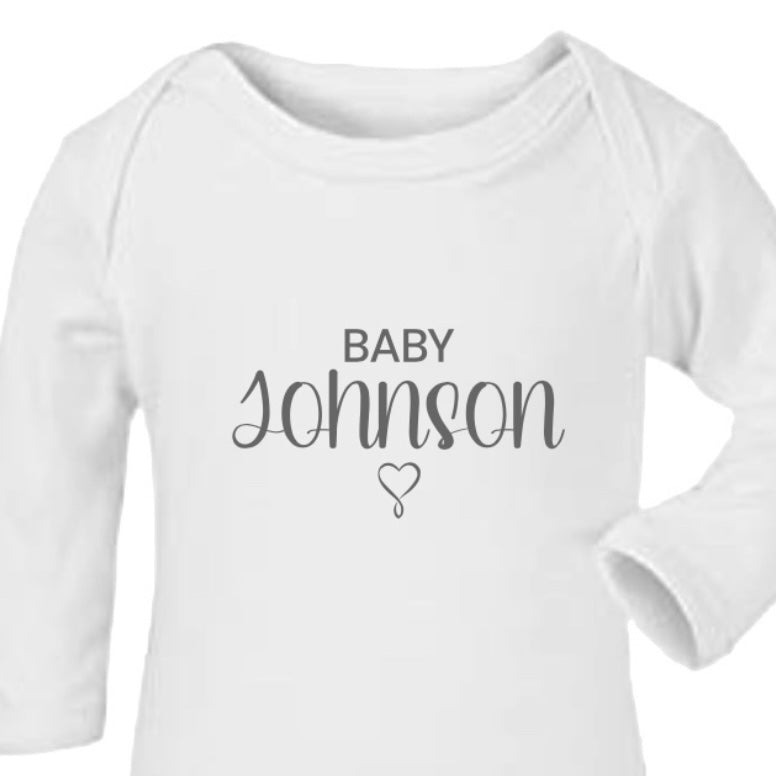 Personalised New Baby Sleepsuit