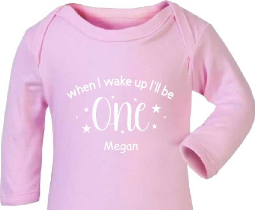 Personalised 1st Birthday Baby Pink Sleepsuit