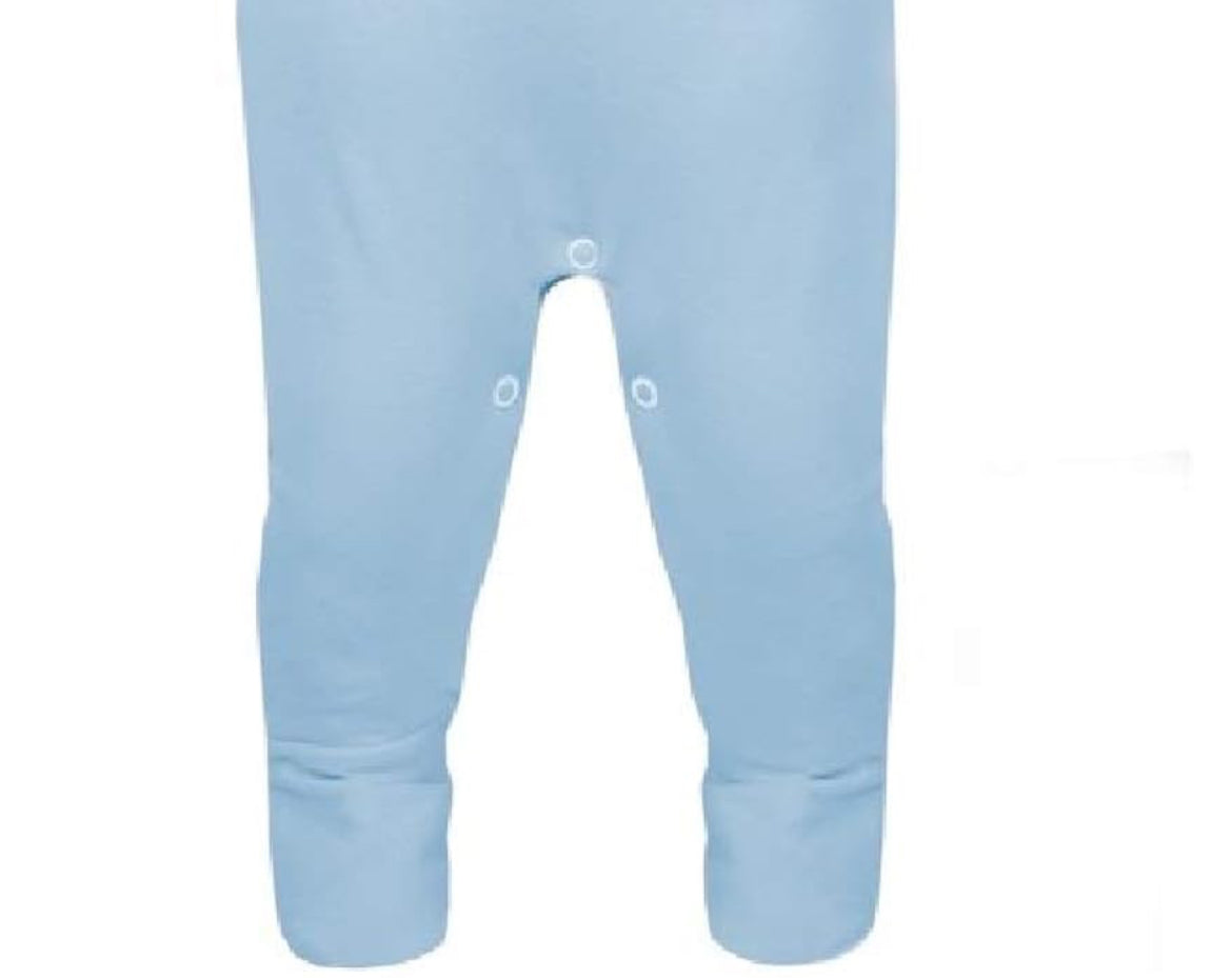 Personalised Welcome to the World Baby Blue Sleepsuit