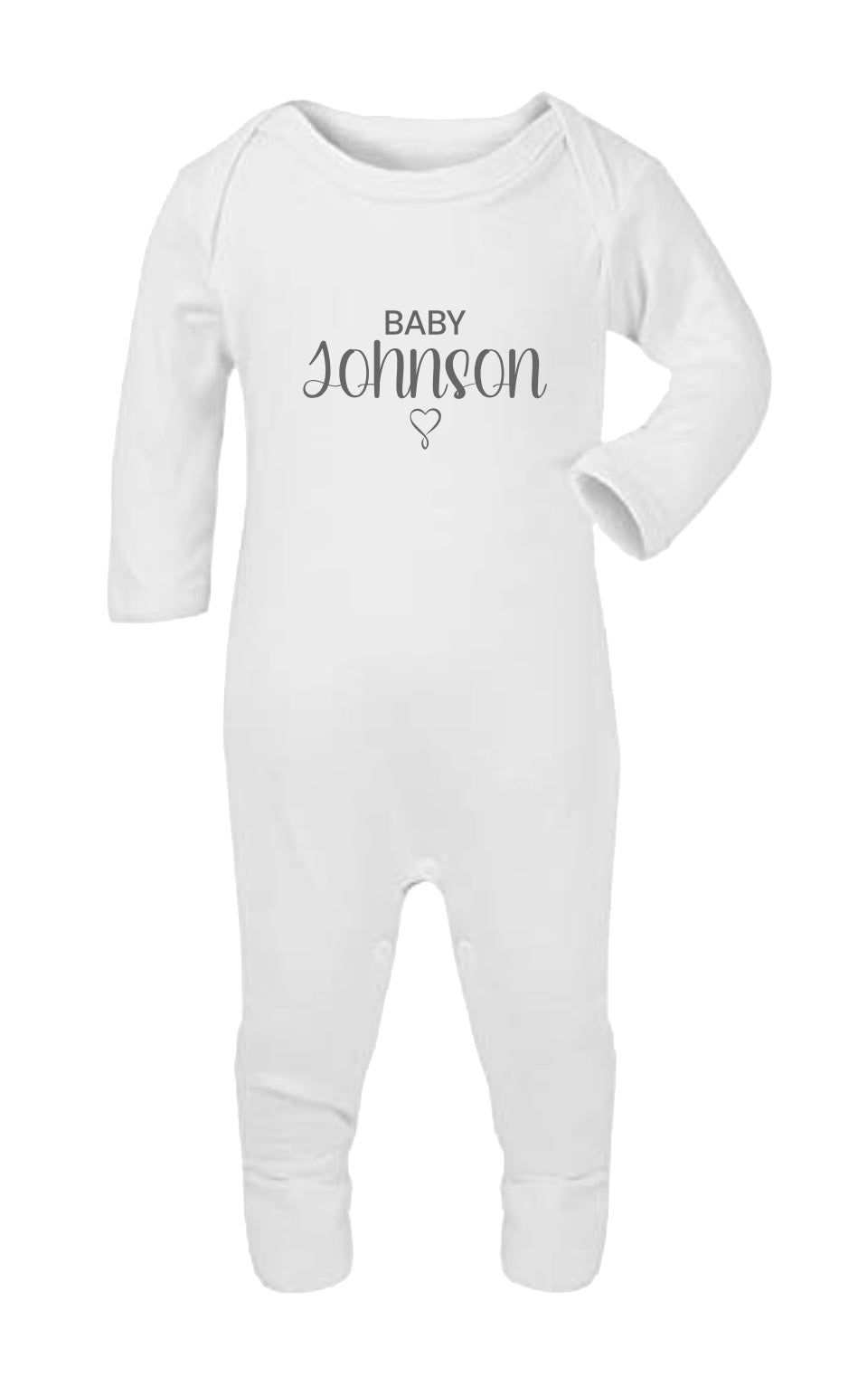 Personalised New Baby Sleepsuit